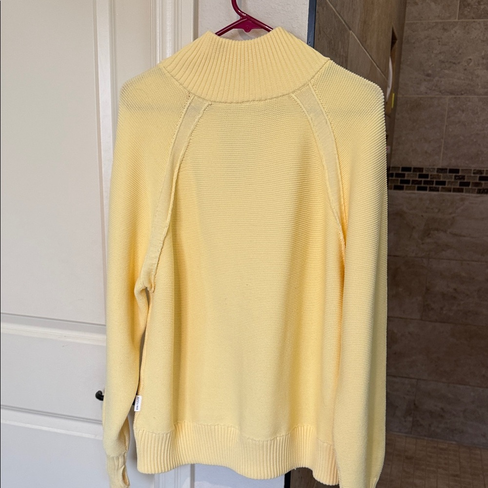 Aerie Light Yellow Women's Cowl Neck Sweater - Picture 3 of 5